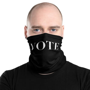 Dr. Zen "VOTE" Neck Gaiter and Face Cover in Black
